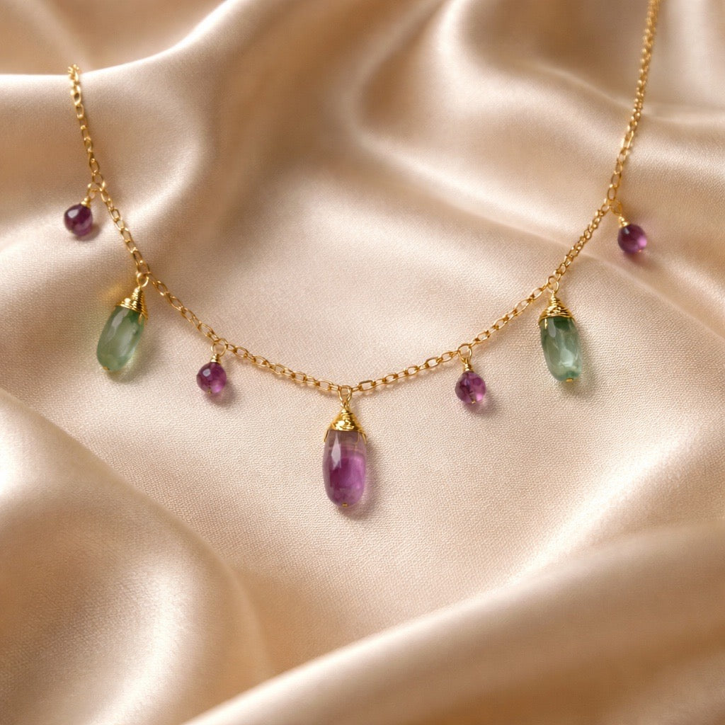 Necklace 7 Beads and Stones