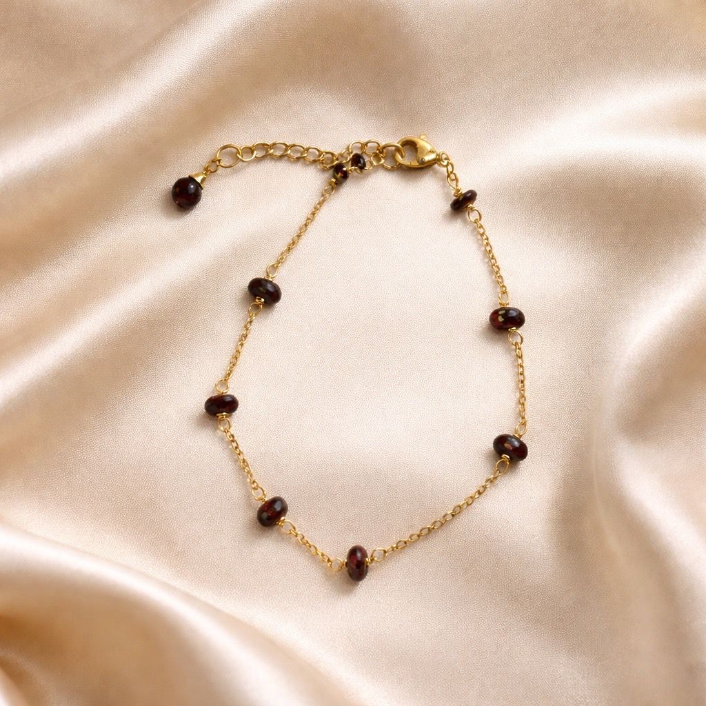 Anklets Beaded Stones with Charm