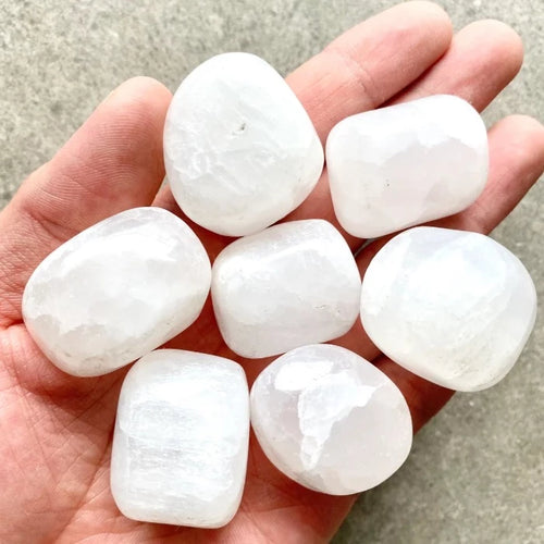 Tumbled Stone Unpolish White Calcite