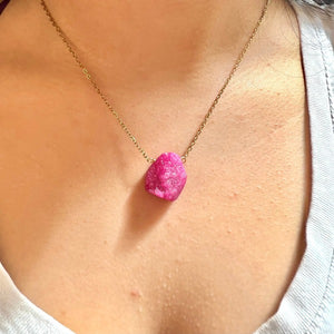 Necklace Colorful Druzy