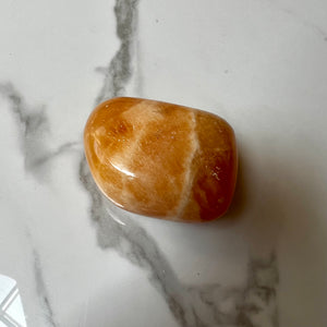 Orange Calcite Polished Stone