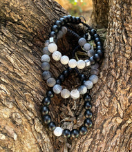 Load image into Gallery viewer, Bracelet Man Howlite/Onyx/Hematite