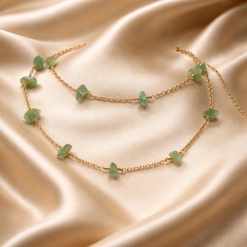 Necklace Rosary with Chopped Stones