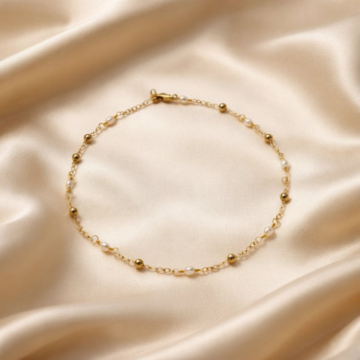 Anklets Beaded Stones Simple