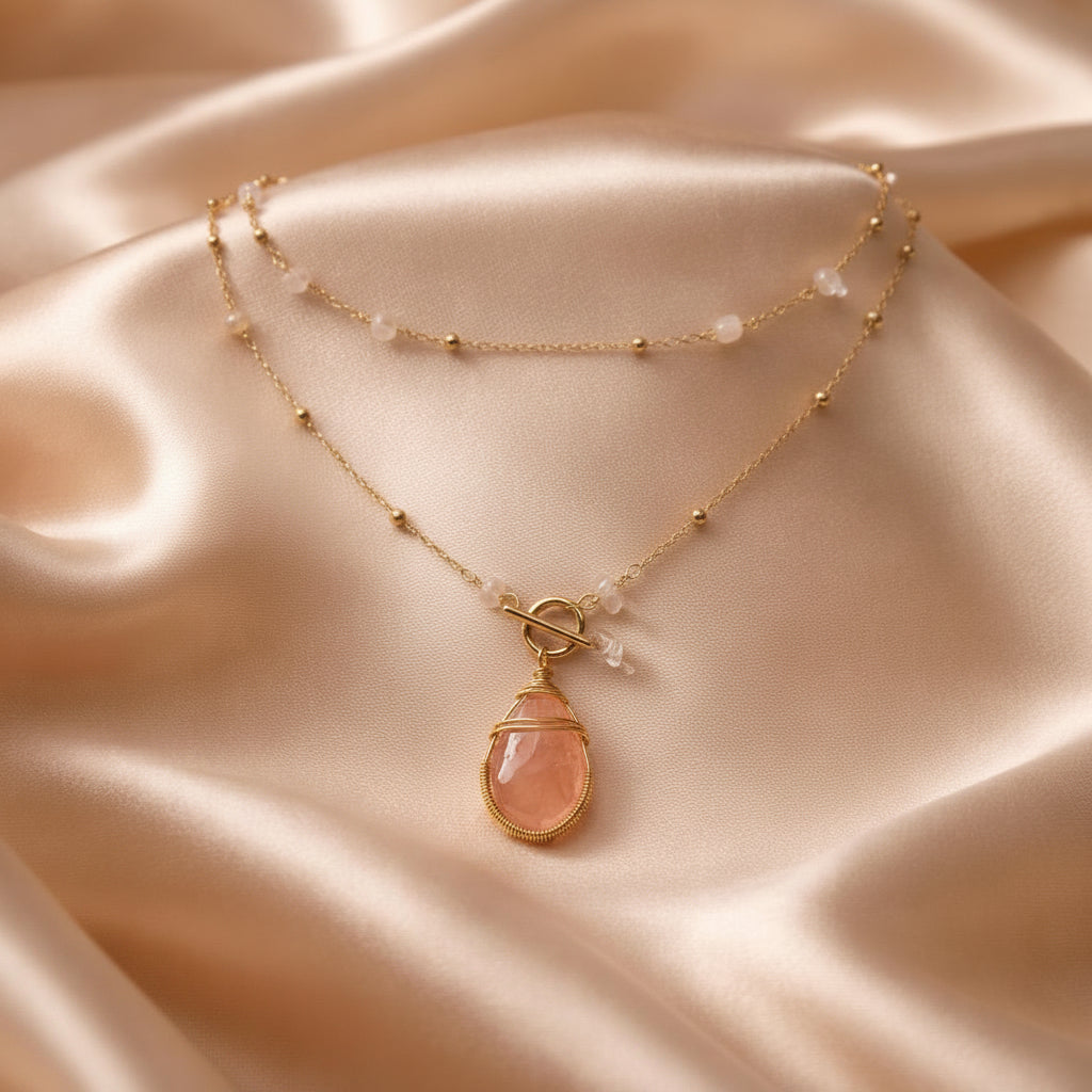 Necklace Long Sailor Beads with One Stone