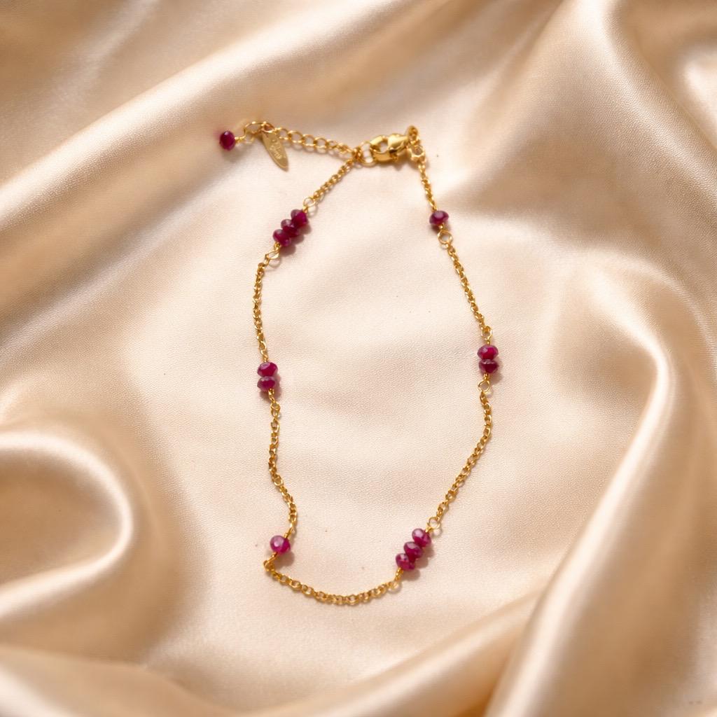 Anklets Beaded Stones with Charm