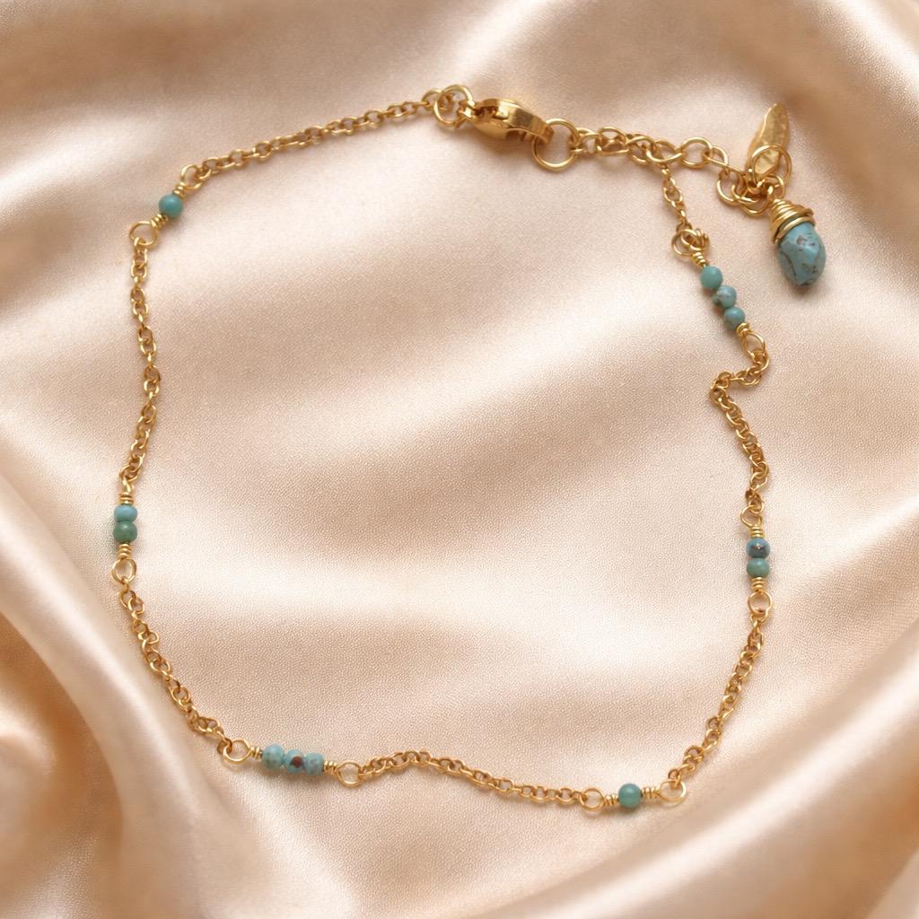 Anklets Beaded Stones with Charm