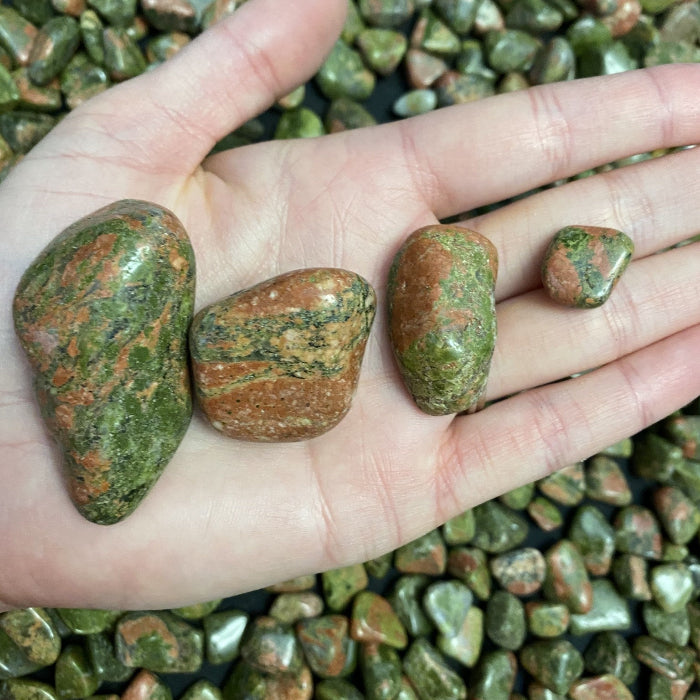 Tumbled Stone Polish Unakite