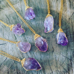 Necklace Raw Natural Stones