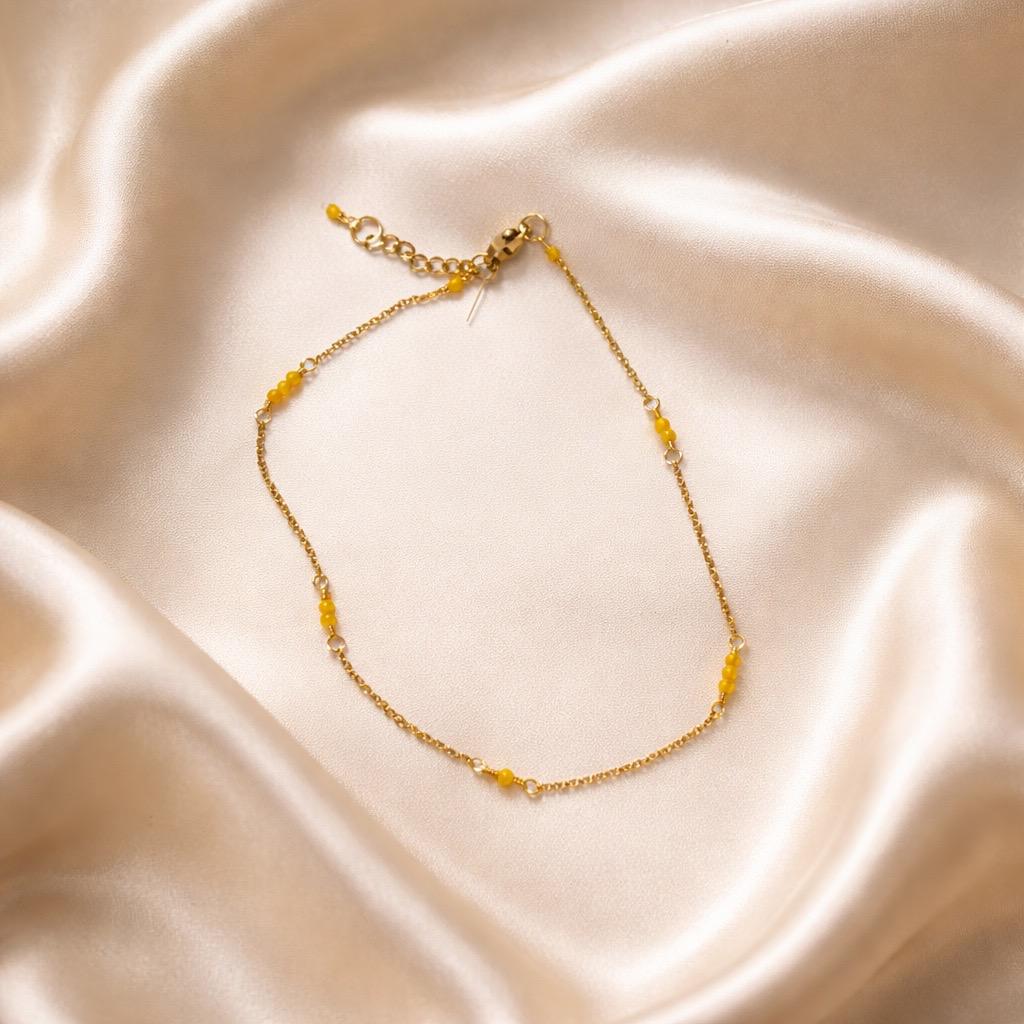 Anklets Beaded Stones with Charm