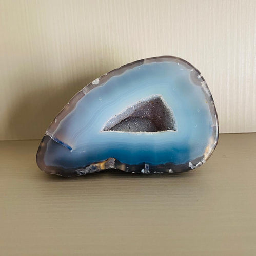 Blue Agate Geode Stone