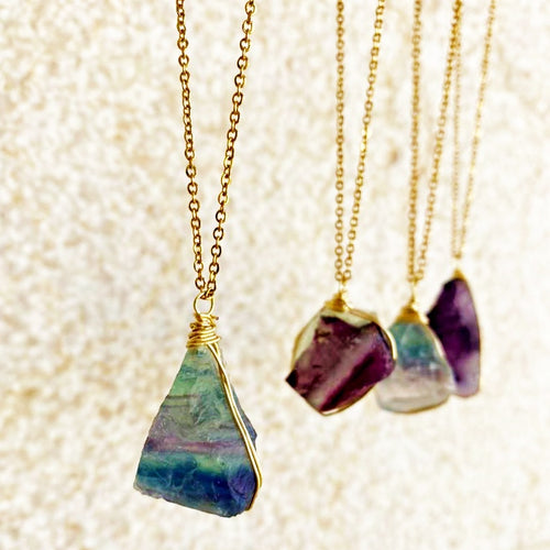 Necklace Rainbow Fluorite