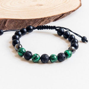 Bracelet Man Malachite/Lava Stone/Onyx/Hematite