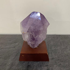 Amethyst Stones Wood Base