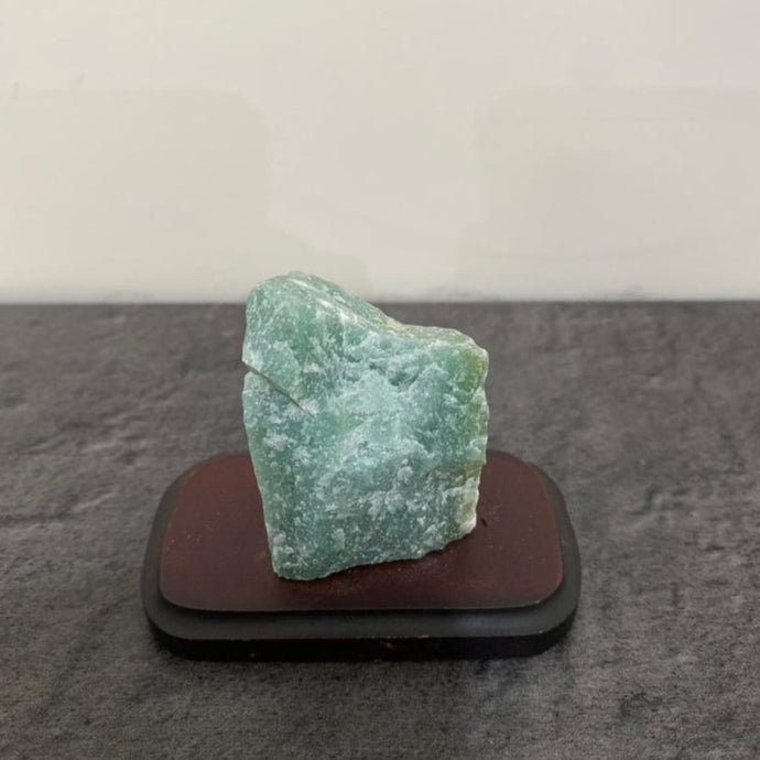 Green Quartz Stone Wood Base