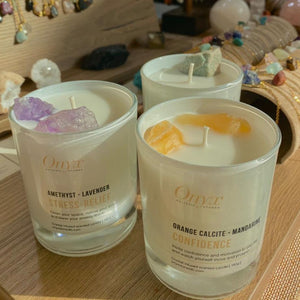 Crystal-Infused Candles