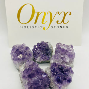 Tumbled Stone Raw Amethyst Cluster