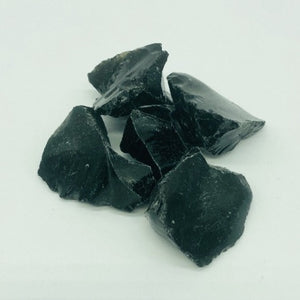 Tumbled Stone Raw Black Obsidian
