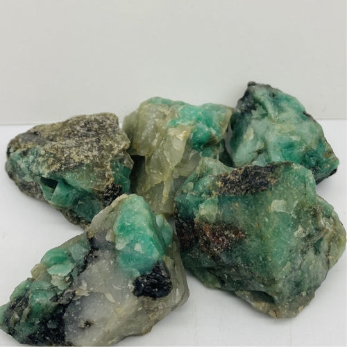 Tumbled Stone Raw Brazilian Emerald