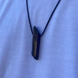 Necklace Leather Stick Stones