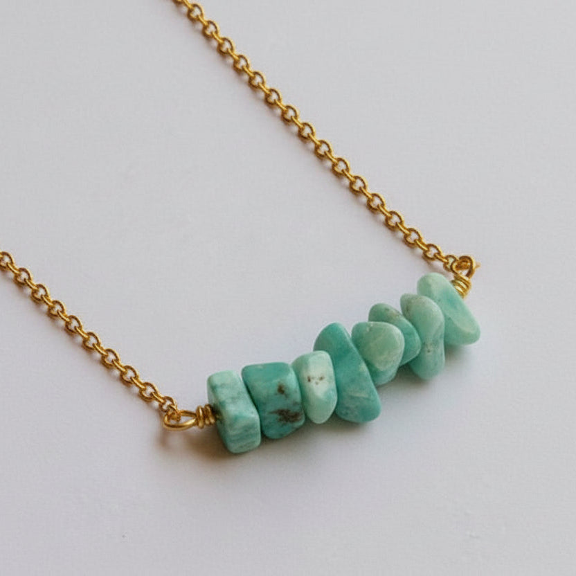 Necklace Chopped Natural Stones