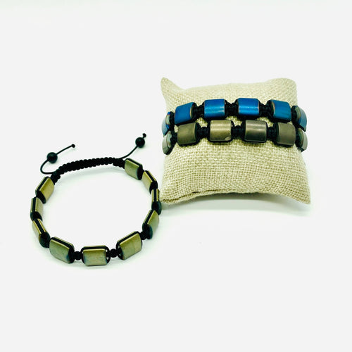 Bracelet Man Hematite Square