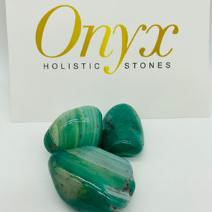 Tumbled Stone Polish Green Agate