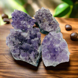 Tumbled Stone Raw Amethyst Cluster