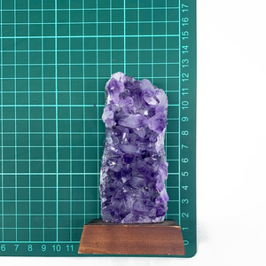 Amethyst Stone Wood Base