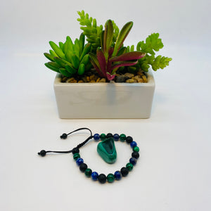 Bracelet Man Malachite/Lapis Lazuli/Lava Stone
