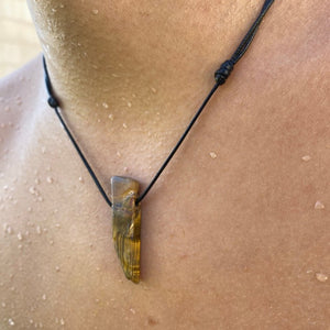Necklace Leather Stick Stones